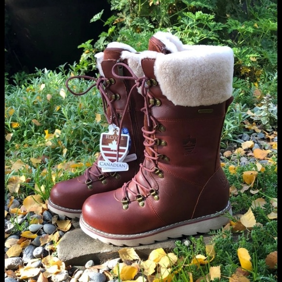 Warm Winter Boots, Sherpa Lined, Royal Canadian - Picture 5 of 8